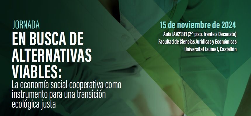 Jornada ‘A la recerca d'alternatives viables: l'economia sòcia cooperativa com a instrument per a una transició ecològica justa’